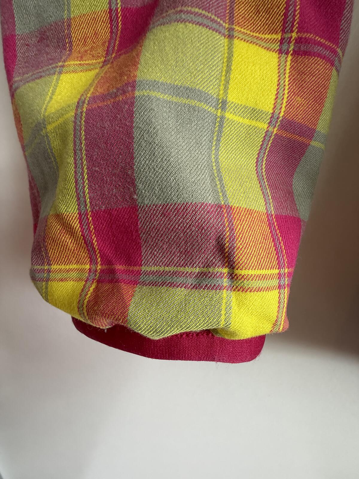 vintage Adidas Women's Reversible Plaid Windbreaker Jacket size 12 (sku )