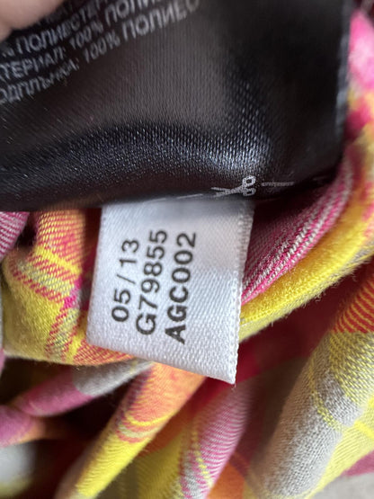 vintage Adidas Women's Reversible Plaid Windbreaker Jacket size 12 (sku )